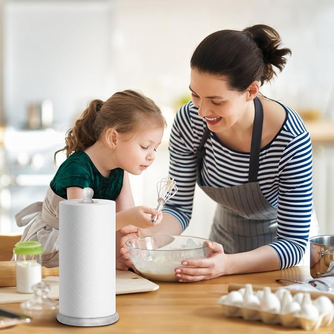 Weighted Marble Base Standing Paper Towel Holder